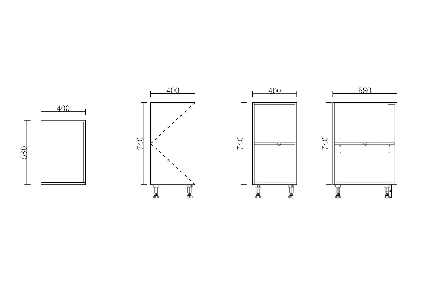 Hardis 300mm/400mm/600mm Cabinet Door (Multi-Colour)
