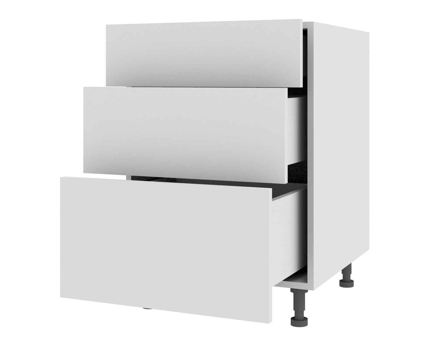Hardis 600mm White 3 Drawer Panels (Multi-Colour)