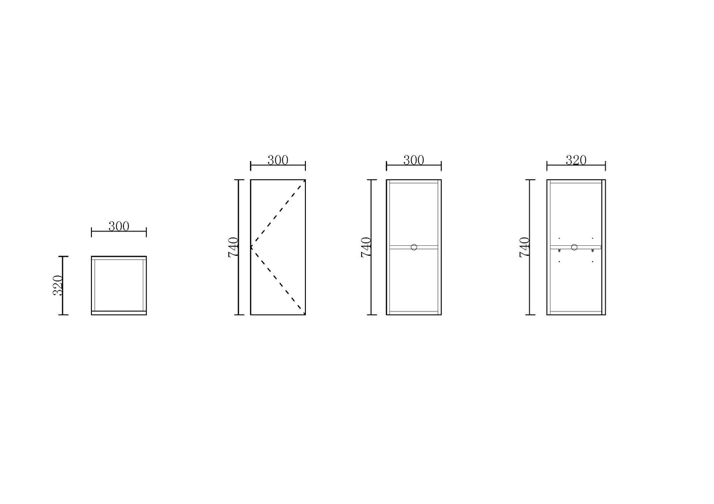 Hardis 300mm/400mm/600mm Cabinet Door (Multi-Colour)