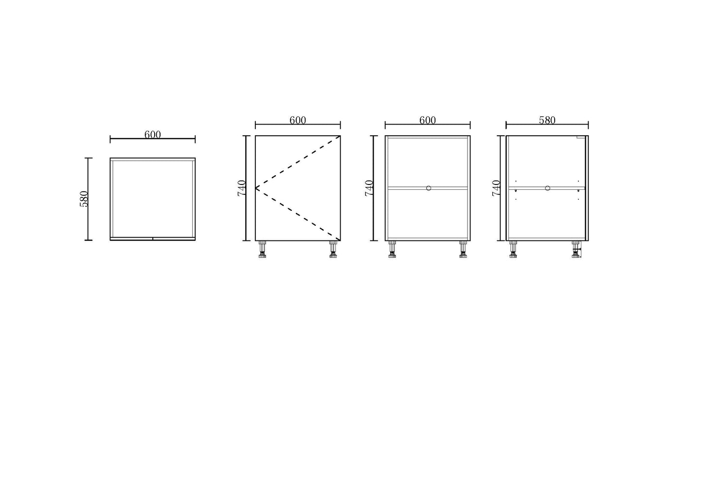 Hardis 300mm/400mm/600mm/800mm Base Cabinet (Multi-Size)