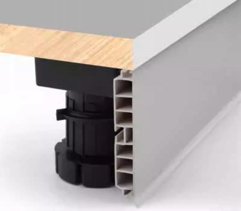Silver brushed skirting board PVC