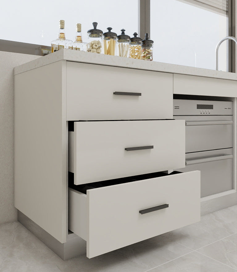 Hardis 600mm White 3 Drawer Panels (Multi-Colour)