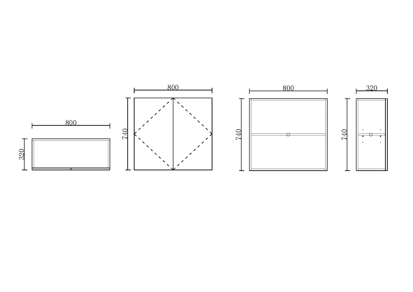 Hardis 300mm/400mm/600mm/800mm Wall Cabinet (Multi-Size)