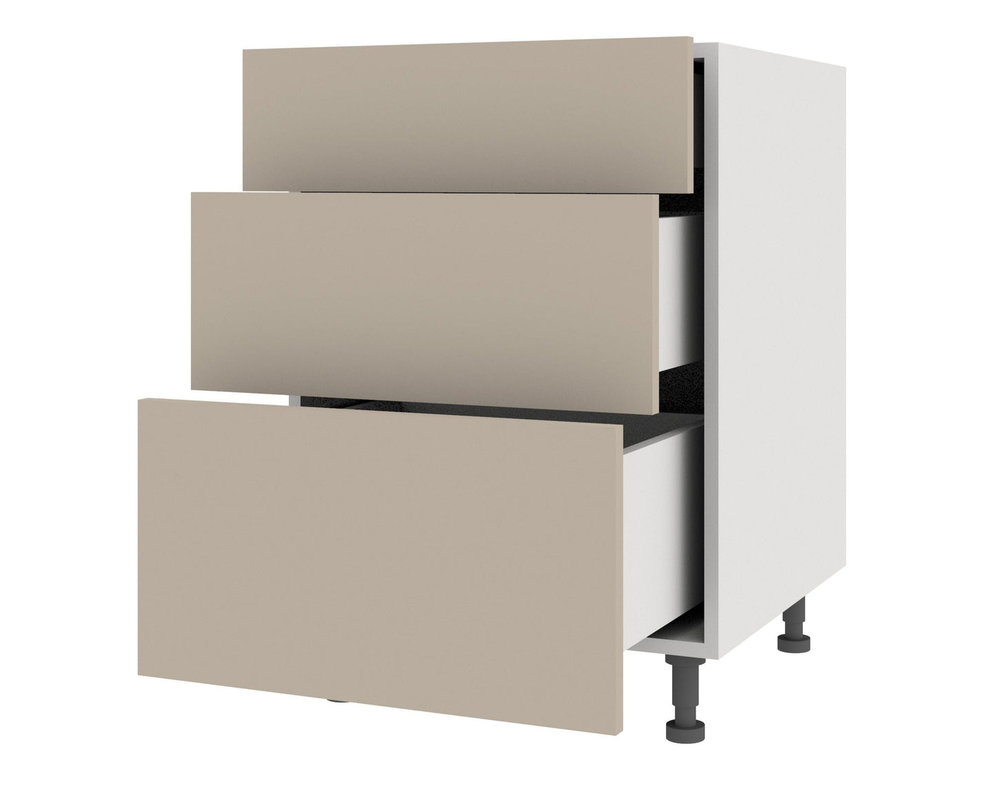 Hardis 600mm White 3 Drawer Panels (Multi-Colour)