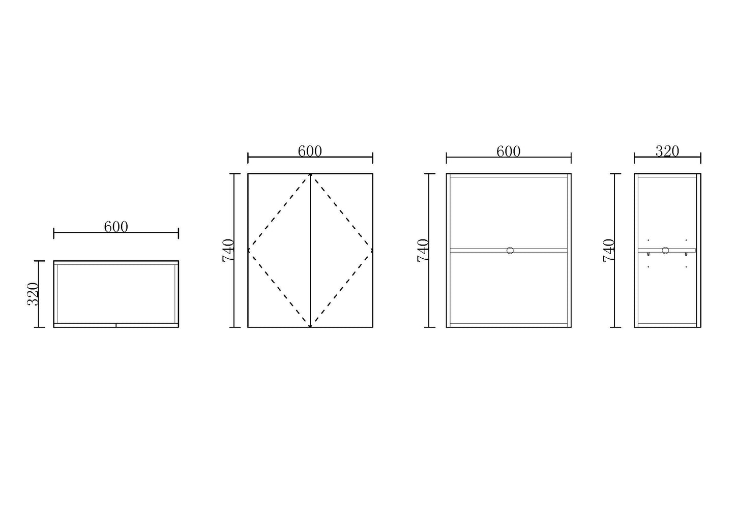 Hardis 300mm/400mm/600mm/800mm Wall Cabinet (Multi-Size)